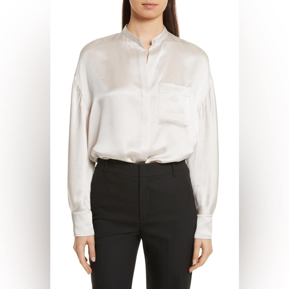 Two pieces of Vince Silk Charmeuse Shirts Brand New